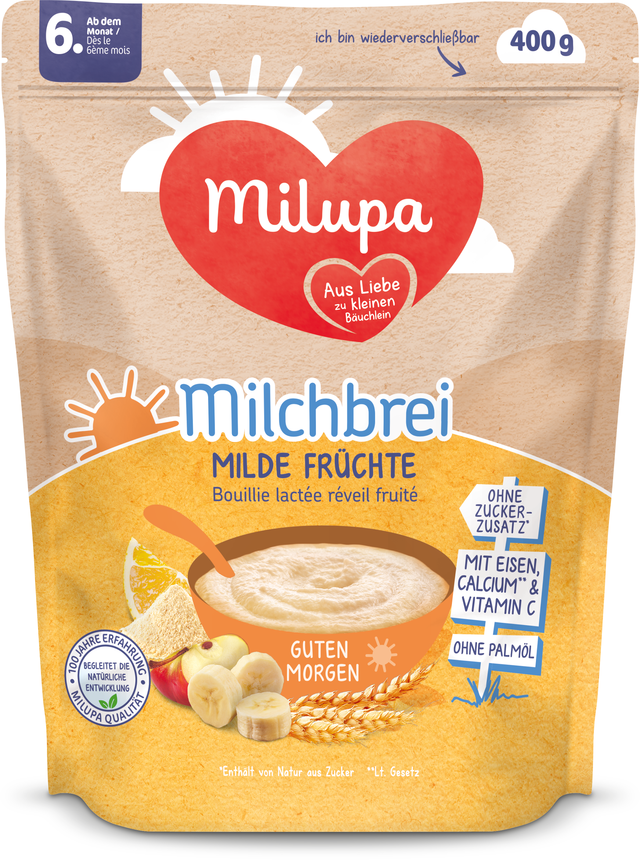 Milupa Milchbrei Milde Früchte